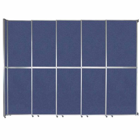 VERSARE Operable Wall Sliding Room Divider 15'7" x 12'3" Cerulean Fabric 1070280-2